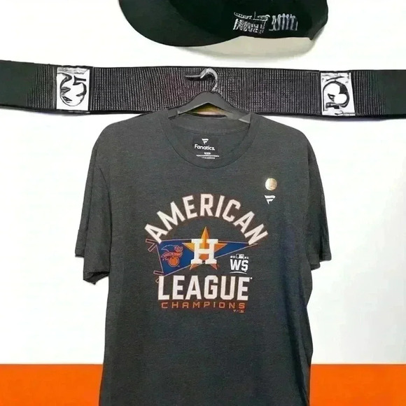 Fanatics Charcoal Houston Astros Med. 2021 American League Champions NEW - Picture 3 of 6